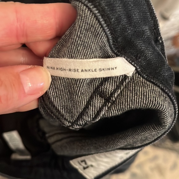 Rag and Bone Nina High Rise Ankle Skinny Jeans, Black - Picture 6 of 7